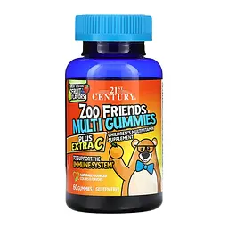 Дитячі мультивітаміни Zoo Friends Multi Gummies Plus Extra C - 60 gummies