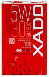 Моторна олива XADO Atomic 5W-30 Synthetic 504 / 507 RED Boost 4 л