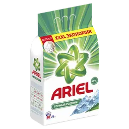 Пральний порошок Ariel Автомат Гірське джерело, для білих тканин, 12 кг (2 уп. по 6 кг) - мініатюра 3