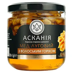 Мед Ascania Луговий з волоським горіхом 250 г