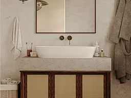 Умивальник Miraggio TRIPOLI (0000586) Miramarble, Глянцевий, Накладний, Білий - мініатюра 5