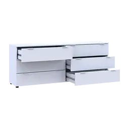 Комод Doros Рон 9 Білий 6 Шухлядок 160х38х62 (41516175) - мініатюра 5