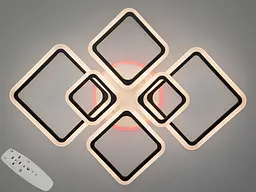 Стельовий світильник LED Diasha A8160/6BK, 150W, 3200K-6500K, чорний метал, акрил, сучасний стиль для дому