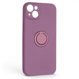 Силиконовый чехол для Apple iPhone 14 Plus, Icon Ring, фиолетовый, панель-накладка, с кольцом-подставкой на 360°, противоударный, возможность использования магнитных держателей, ArmorStandart (ARM68706)