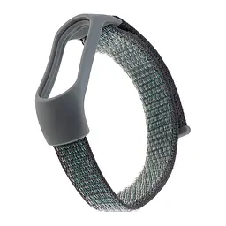 Ремінець Nylon Mi Band 3/4/5/6/7 Obsidian Gray