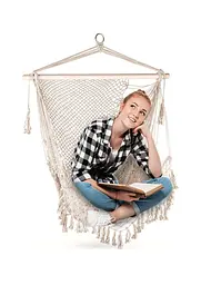 Крісло-гамак Outtec Boho підвісне бежевий - мініатюра 4