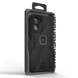 Чехол для Motorola G05/E15, Proover, черный, с подставкой и магнитом, противоударный, ударопрочный, бронированный, панель-накладка, защита всего корпуса, термополиуретан (TPU) + поликарбонат (PC), ArmorStandart (ARM85746) - мініатюра 3