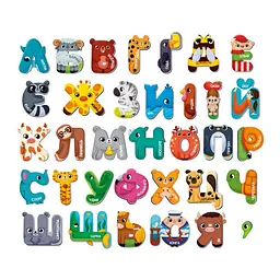 Дитяча розвиваюча магнітна гра "Диво-букви. Абетка" Vladi Toys VT5411-18 34 магнита - мініатюра 2