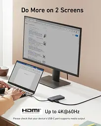 Перехідник Anker PowerExpand 8-in-1 - PD in 100 W/HDMI/2 xUSB-A/USB-C 10 Gbps/LAN/SD Black (7255316) - мініатюра 3