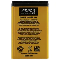 Акумулятор Aspor Lite BL-5CA для Nokia 100/101/1110/1110i/1112/1200/1209/1680C