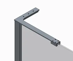 Душова перегородка Koer SR SP02-100x200-TR-07 Прозоре скло Walk-In Easy Clean 8 мм, graphite KR5397, прозоре, графіт - мініатюра 2