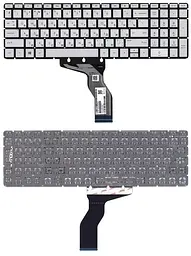Клавіатура для ноутбука HP (15-BW 250 G6) Silver з підсвічуванням (Light), (No Frame)