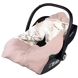 Ковдра для люльки Lionelo Travel Swaddle Blanket beige magnolia (LO-TRAVEL SWADDLE BLANKET BEIGE MAGNOLIA) - мініатюра 2