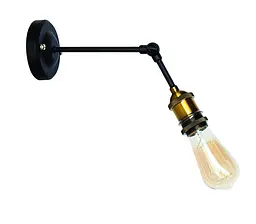 Бра настінне Levistella 752WM1202-1, E27, 60W, чорний з золотим патроном, сучасний стиль для дому
