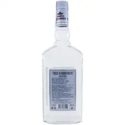 Текіла Tres Sombreros Silver, 38%, 1 л - мініатюра 3