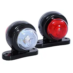 Габарит LED чебурашка 12/24V / міні 5.5 см / Червоно-Білий 2 шт. (Туреччина)