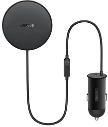 Бездротовий автомобільний зарядний пристрій Baseus CW01 MagSafe Wireless Charging 15 W (+ АЗП USB 25W) C40141000111-01 Black