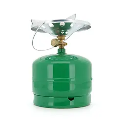 Газовий балон GL-5 2кг(5л), тиск 18BAR + пальник 20354, Green, Q4 - мініатюра 3