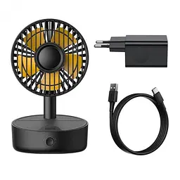 Вентилятор із бездротовою зарядкою Baseus HerXiaomit wireless charger with oscillating fan WXYZ-B01 Black - мініатюра 9