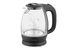 Електрочайник скляний Metec 1.7 л чорний 700014