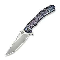 Ніж складаний туристичний Weknife Dracarys, (9.1 см) Böhler M390 / титан 6AL4V полум’яний