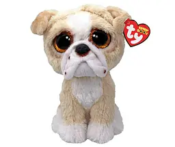 Дитяча м’яконабивна іграшка TY Beanie Boos англійський бульдог POOCH 15 см (37371)