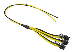 Кабель для розпаювання блоків живлення та відеокарт RIAS PCI-e 3х (6+2 Pin) 12+18 AWG 50+20 см (3_01888)