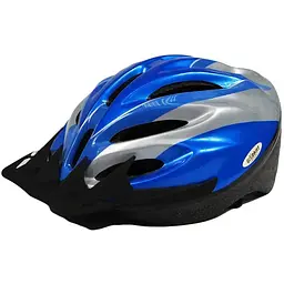 Шлем велосипедный "GOOD BIKE" M 56-58 см серо/синий (88854/6-IS)