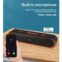 Портативна колонка ретро Kisonli LED915 Bluetooth 1200mAh 10 Вт Black - мініатюра 4