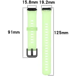 Силіконовий ремінець Becover Crystal Style для Huawei Band 7/Honor Band 7 Green (709430) - мініатюра 4