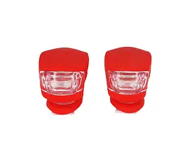 Мигалка LED біле та червоне світло силіконовий червоний корпус жабка (G0001488)