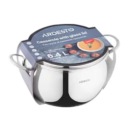 Каструля Ardesto зі скляною кришкою Gemini Liguria 6.4л нержавіюча сталь kuh0014745 - мініатюра 4