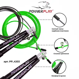 Швидкісна скакалка PowerPlay 3 м fit0007839 - мініатюра 6
