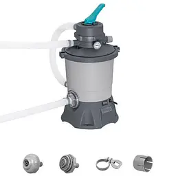 Піщаний фільтр-насос Bestway Flowclear 58515, 3028 л/год, для басейну, система очищення води, 6-позиційний клапан, 85 Вт - мініатюра 3