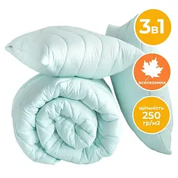 Набір Ideia Tropical ковдра 200х220 + 2 подушки 50х70 всесезонний м'ята 8-32436*002