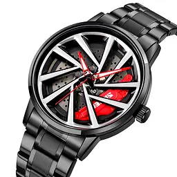 Годинник наручний чоловічий 1990C Black Red-Silver Skmei acs0030423 - мініатюра 2