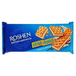 Вафлі Roshen Wafers Sandwich Extra Crunch Vanilla Cream 142 г (942214)