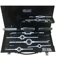 Набір мітчиків та плашок M 3-M12 35 од. HSSG DRILBOX VOLKEL 49107