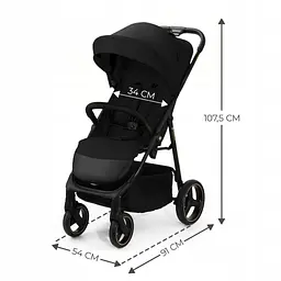 Прогулянкова коляска Kinderkraft Trig 3 Black - мініатюра 4