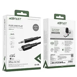Кабель Acefast C1-06 Lightning to 3.5 мм 1.2 м чорний - мініатюра 4