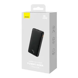 Універсальна мобільна батарея Baseus Airpow 20W 10 000 mAh чорний PPQD090001 - мініатюра 2