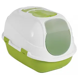 Закритий туалет для котів Moderna Mega Comfy Cat теплий сірий, 66×46×50 см