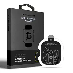 Захисне скло 3D для Apple Watch Ultra 49 мм, Supreme Black Icon, прозоре, на весь екран, глянцеве, з олеофобним покриттям, просте встановлення, не залишає слідів, ArmorStandart (ARM77073)