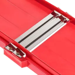 Ручна пластикова шатківниця з двома лезами (15.5 х 31.5 см), Kitchette Червоний 84429 - мініатюра 8