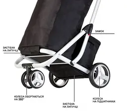 Сумка-візок ShoppingCruiser 3 Wheels Black (604349) - мініатюра 2