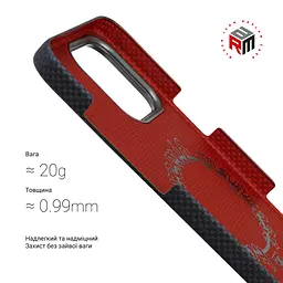 Защитный чехол для Apple iPhone 15 Pro, BlackIcon Kevlar MagCase, кевларовый, черный, панель, накладка с поддержкой MagSafe, противоударный, защита всего корпуса, усиленные углы, совместим с беспроводной зарядкой, ArmorStandart (ARM88536) - мініатюра 3