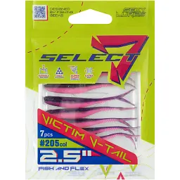 Силікон Select Victim V-Tail 2.5" 205 FE (7 шт/уп) - мініатюра 2