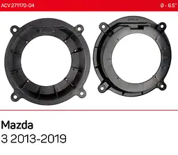 Проставки під динаміки 165 мм / 6.5" ACV 271170-04 для автомобілів Mazda 3 - мініатюра 5