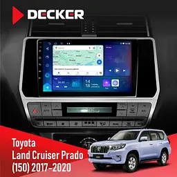 Штатна магнітола Toyota Land Cruiser Prado 150 2017-2020 Decker D10-007 4x64, DSP, 360, 4G Decker (НФ-00008086)