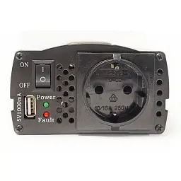 Автомобільний інвертор 12V/220V 300W, USB 5V 1A, HYM300-122 PowerPlant (KD00MS0001) - мініатюра 3